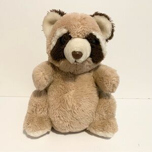 Vintage Raccoon Musical Plush Baby Stuffed Animal Toy Lullaby Sitting 70s 80s